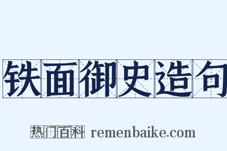 铁面御史造句是什么意思的图片